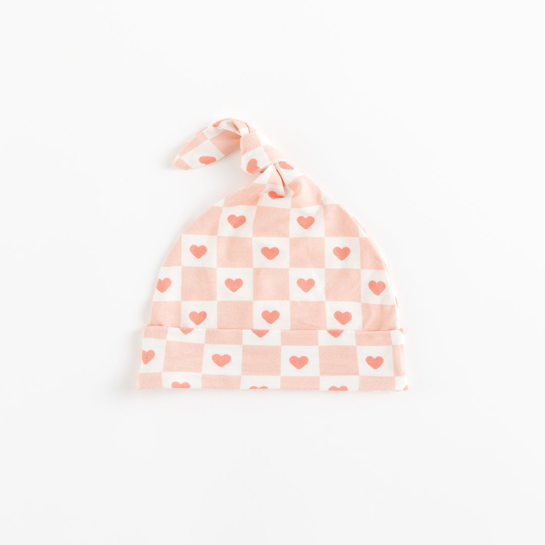 Checkerboard Hearts (Knotted Hat)