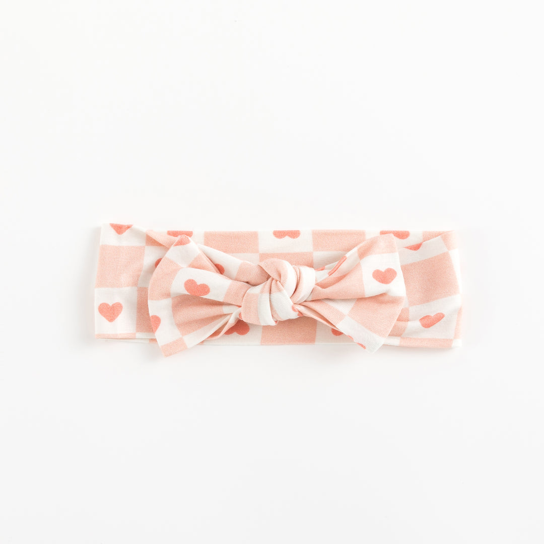 Checkerboard Hearts (Bow Headband)