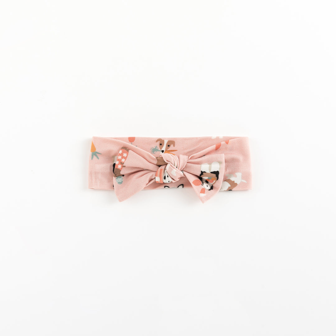 Puppy Egg Hunt (Bow Headband) - Pink