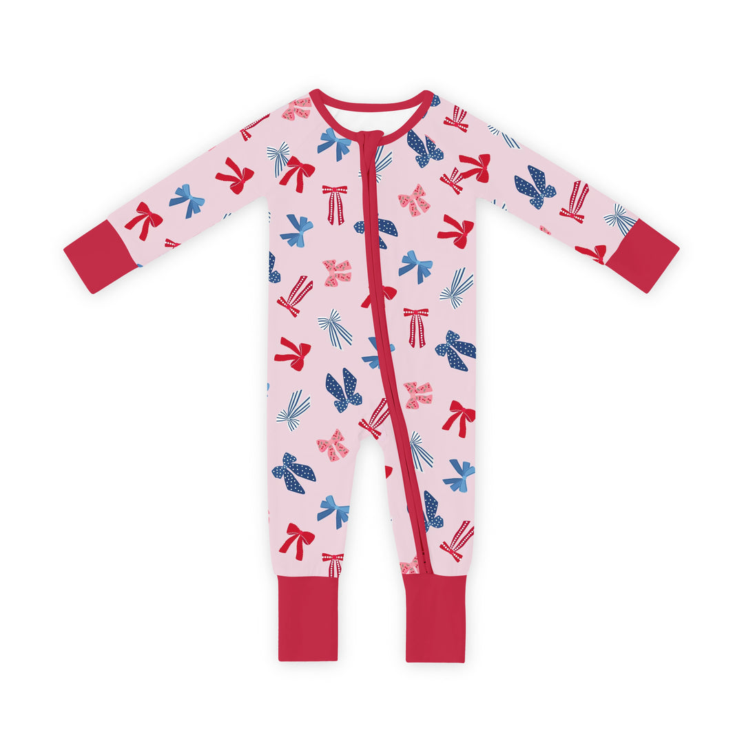 Americana Bows (Convertible Zip Footies)