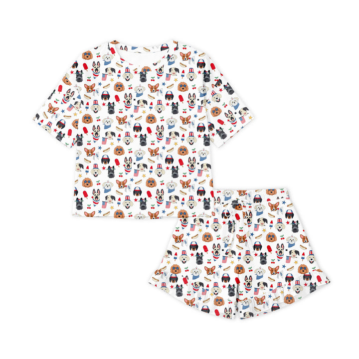 Freedom Dogs (Women’s Ruffle Short PJ Set)