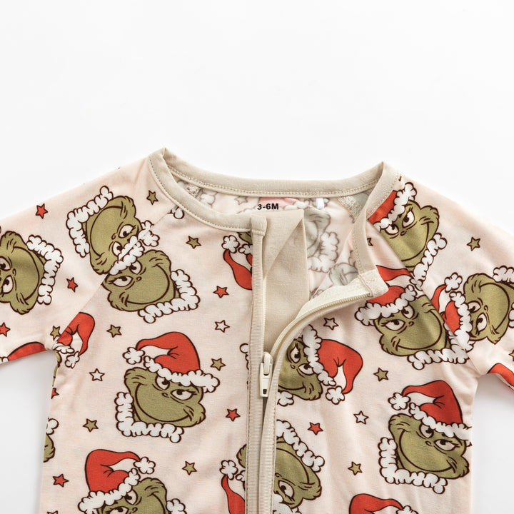 Grinchy Cheer (Convertible Zip Footies)