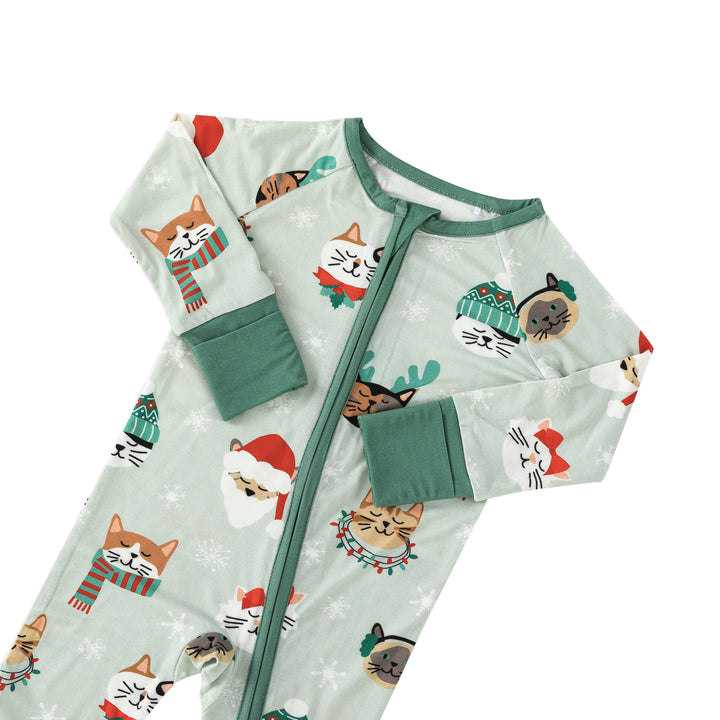PREORDER - Purr The Halls (Convertible Zip Footies)