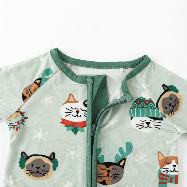 PREORDER - Purr The Halls (Convertible Zip Footies)
