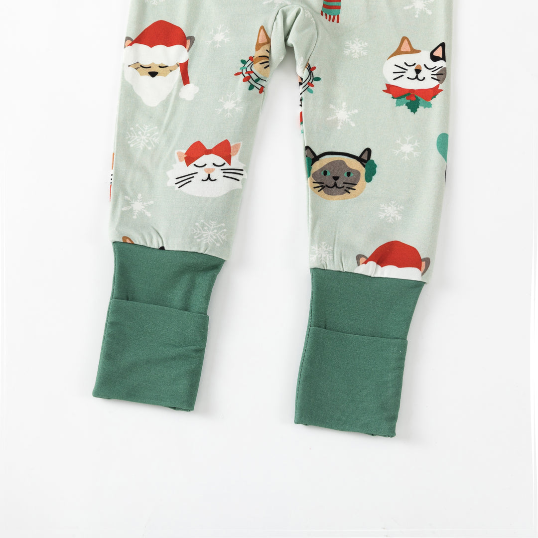PREORDER - Purr The Halls (Convertible Zip Footies)