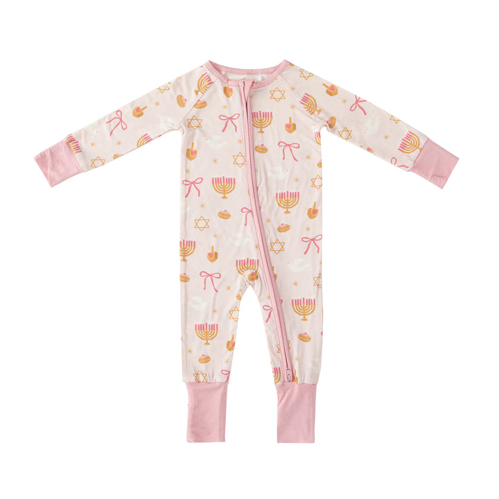 PREORDER - Pretty In Hanukkah (Convertible Zip Footies)