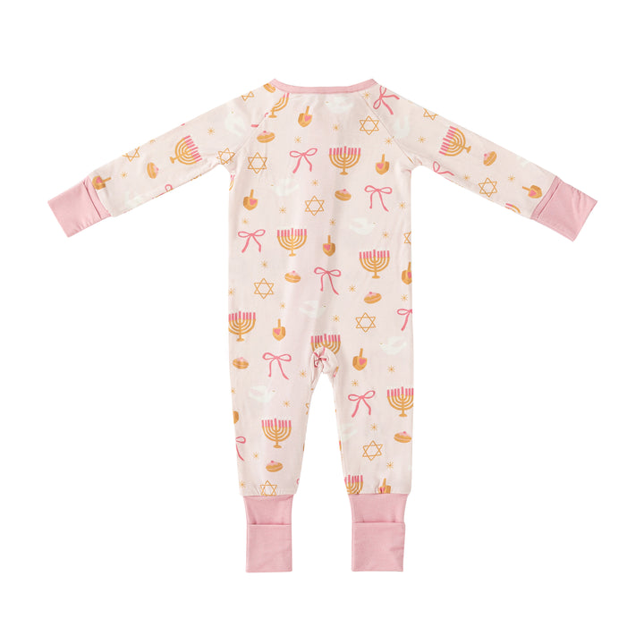 PREORDER - Pretty In Hanukkah (Convertible Zip Footies)