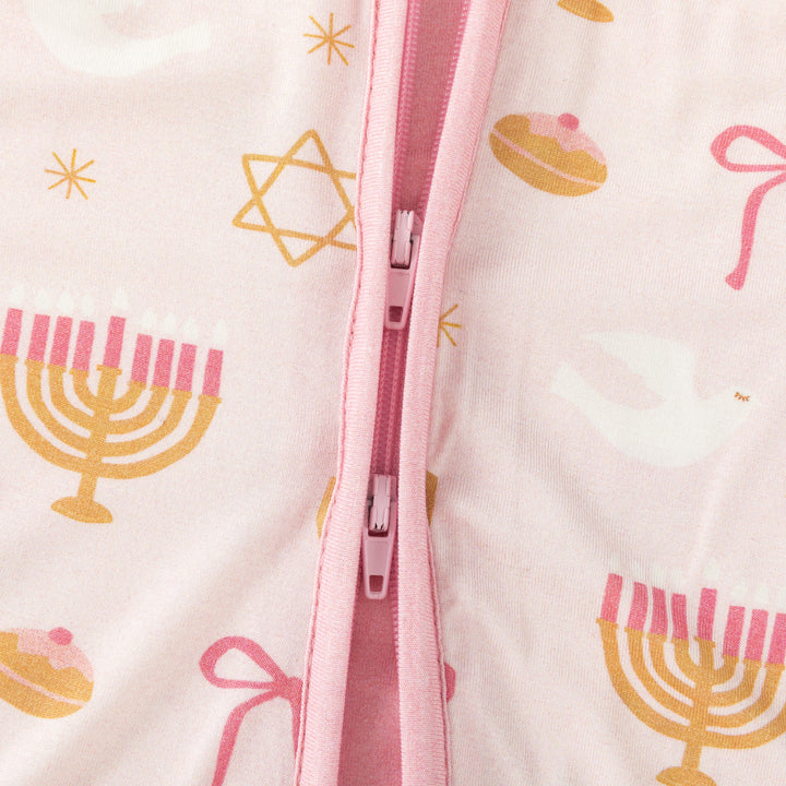 PREORDER - Pretty In Hanukkah (Convertible Zip Footies)