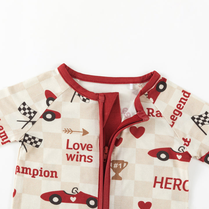 Heart Racer (Convertible Zip Footies)
