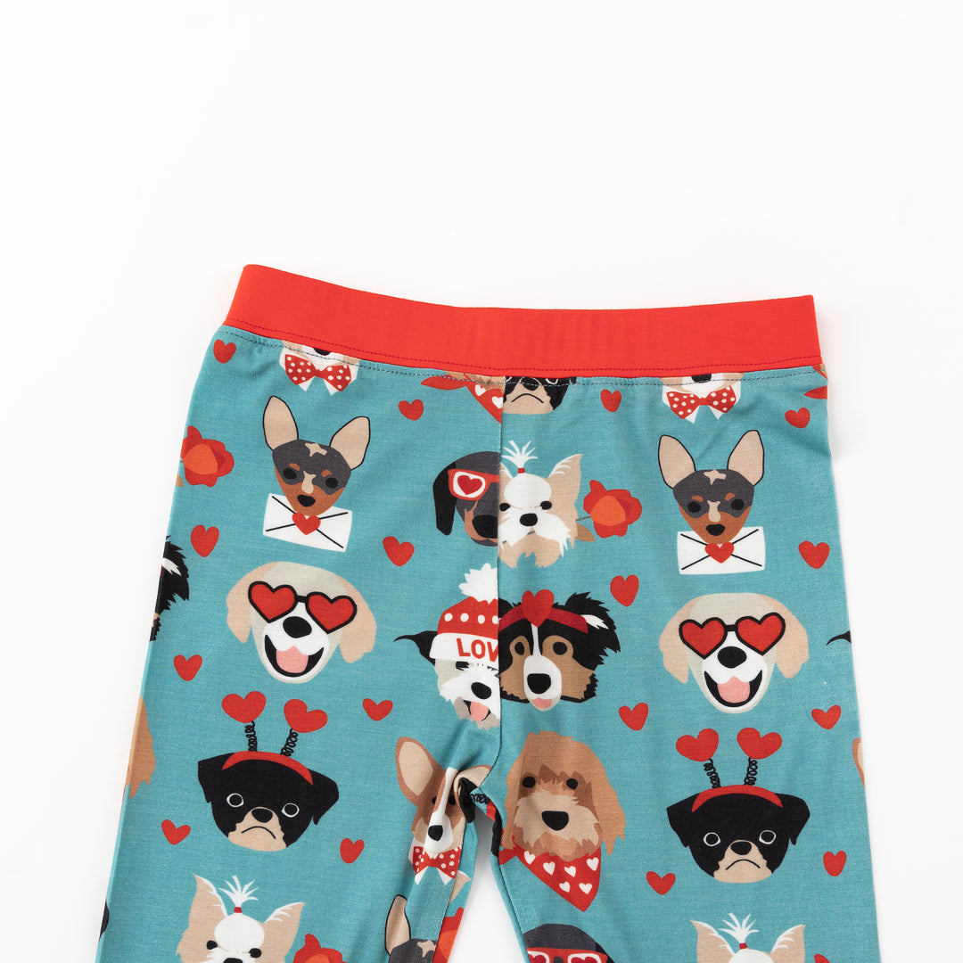 Puppy Love (Long Sleeve PJ) - Heirloom Blue