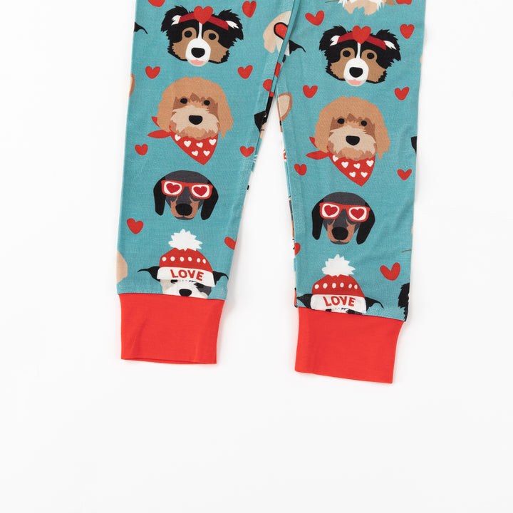 Puppy Love (Long Sleeve PJ) - Heirloom Blue