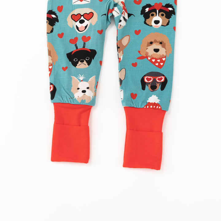 Puppy Love (Convertible Zip Footies) - Heirloom Blue