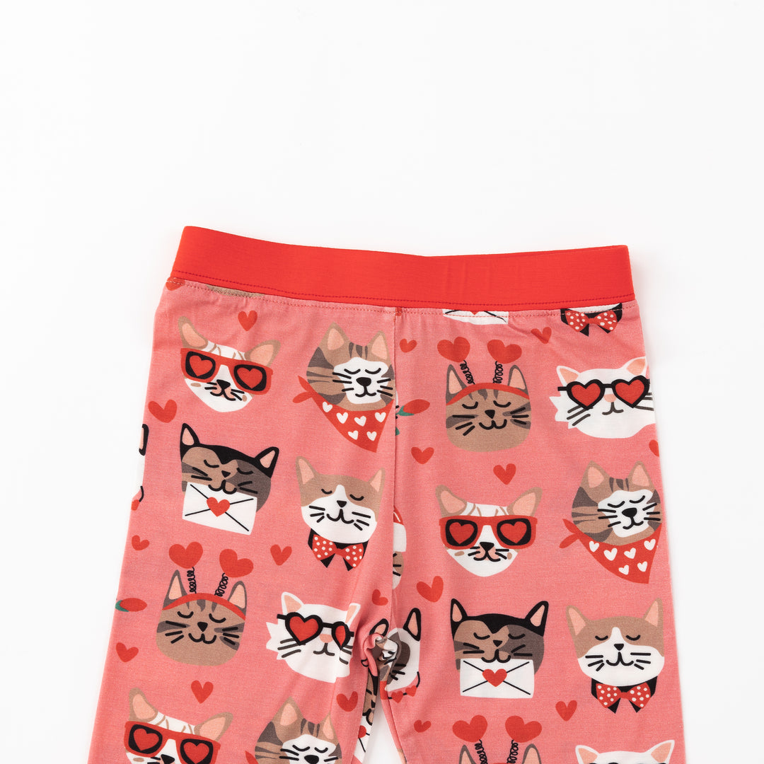 Purrfectly Loved (Long Sleeve PJ) - Warm Rose