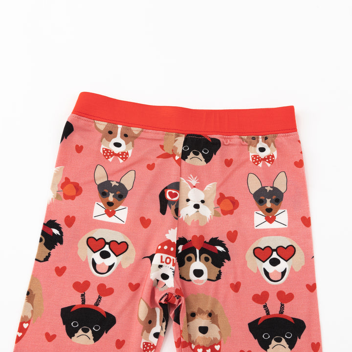 Puppy Love (Long Sleeve PJ) - Warm Rose