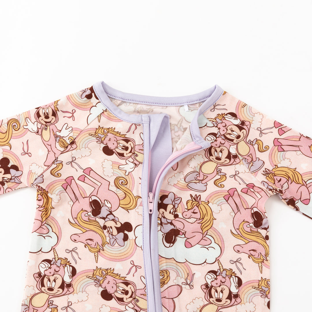 Unicorns & Rainbows (Convertible Zip Footies)