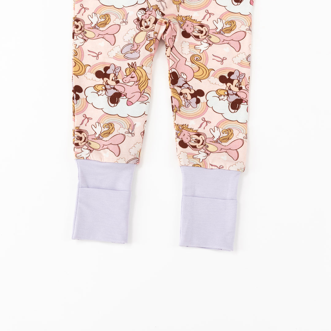 Unicorns & Rainbows (Convertible Zip Footies)