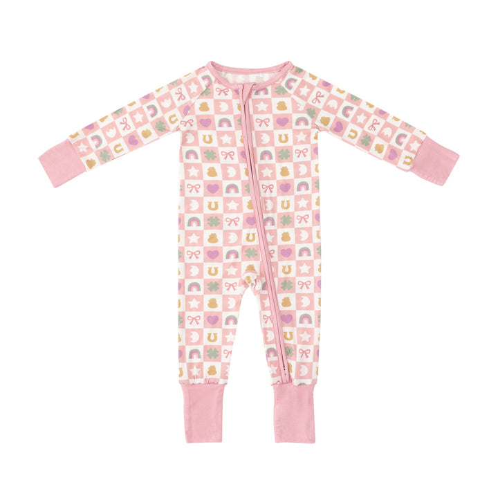 Lucky Charms (Convertible Zip Footies) - Pink