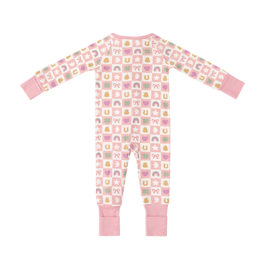 Lucky Charms (Convertible Zip Footies) - Pink