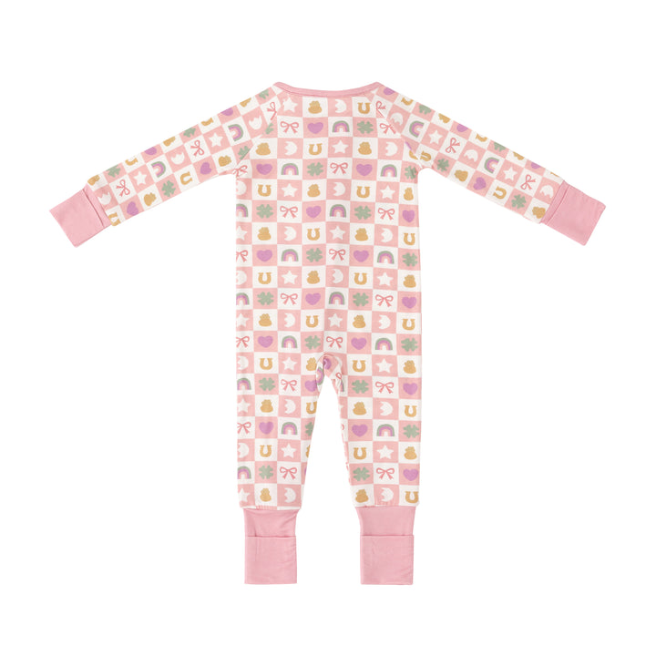 Lucky Charms (Convertible Zip Footies) - Pink