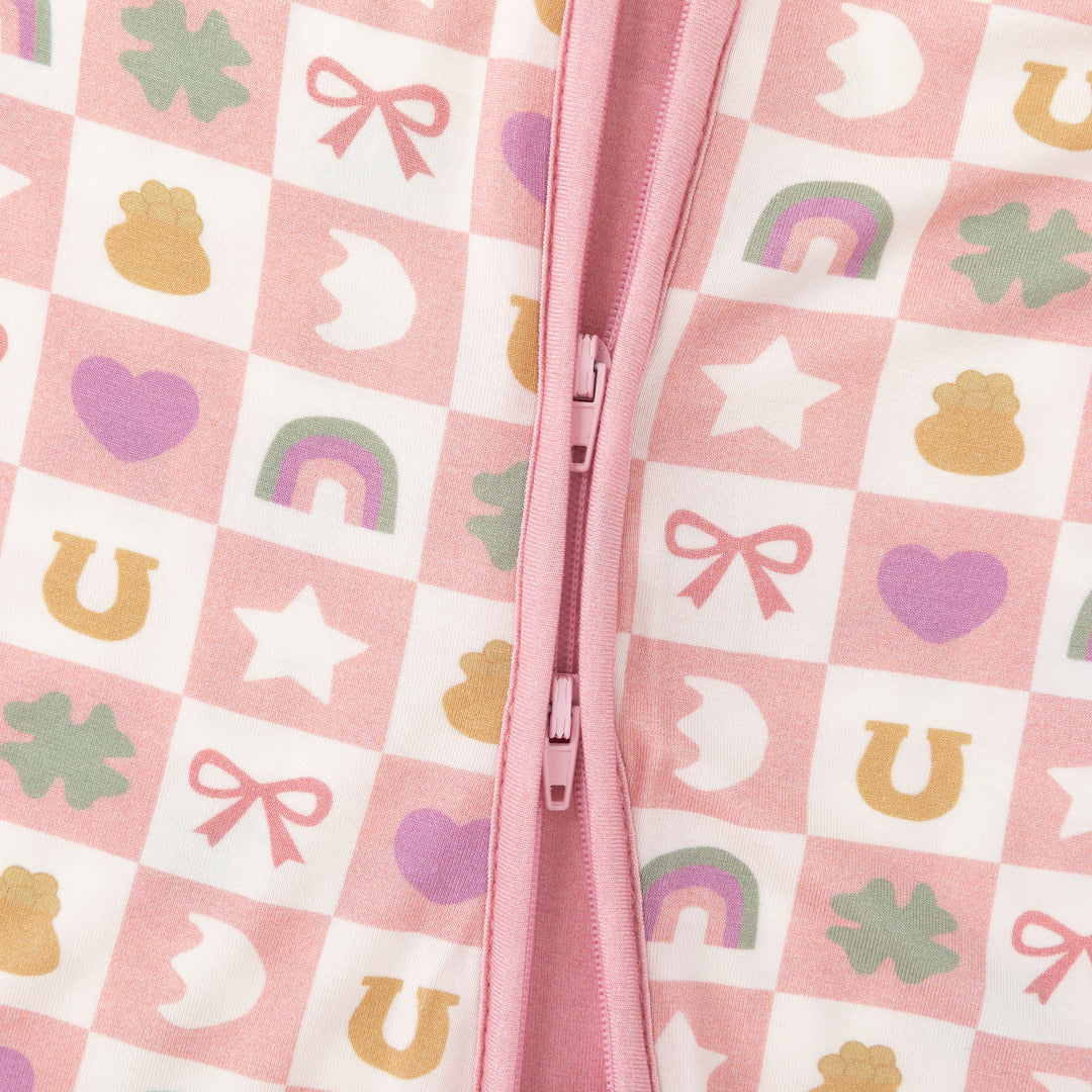 Lucky Charms (Convertible Zip Footies) - Pink