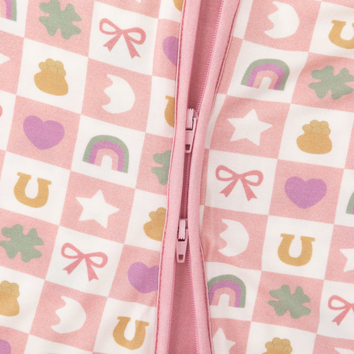 Lucky Charms (Convertible Zip Footies) - Pink