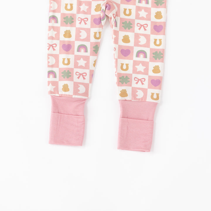 Lucky Charms (Convertible Zip Footies) - Pink