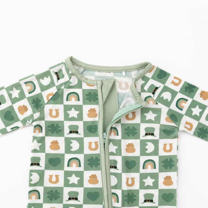 Lucky Charms (Convertible Zip Footies) - Green