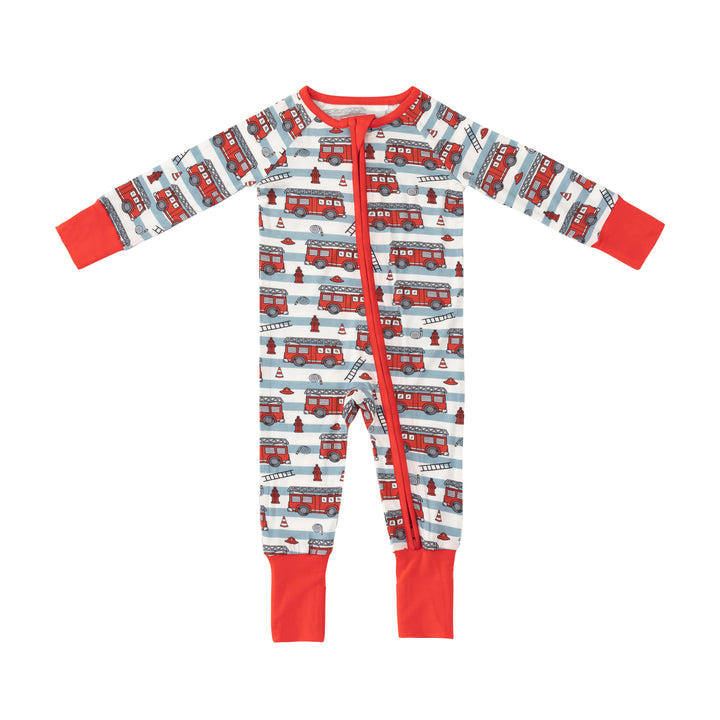 Fire Truck Squad (Convertible Zip Footies)