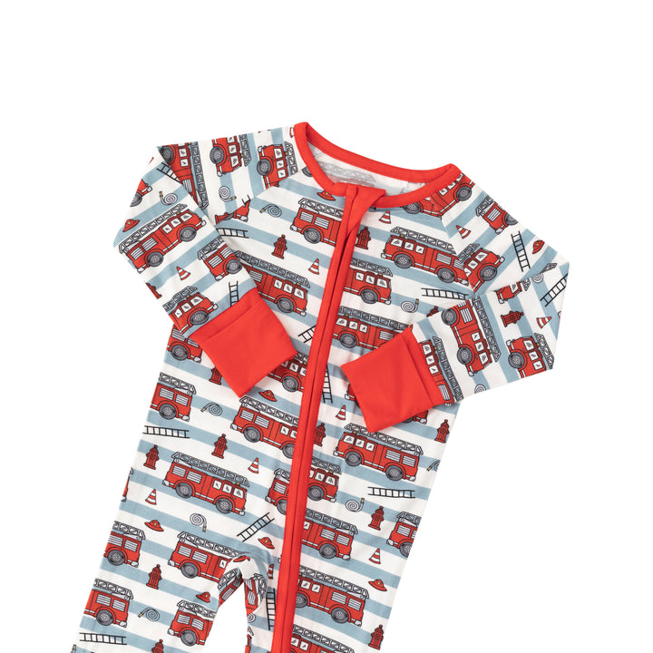 Fire Truck Squad (Convertible Zip Footies)