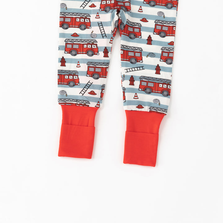 Fire Truck Squad (Convertible Zip Footies)