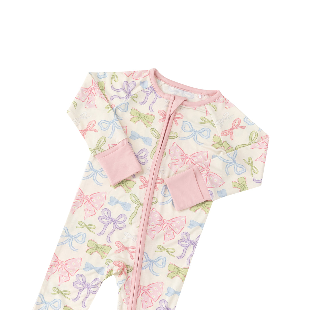 Heirloom Bows (Convertible Zip Footies)