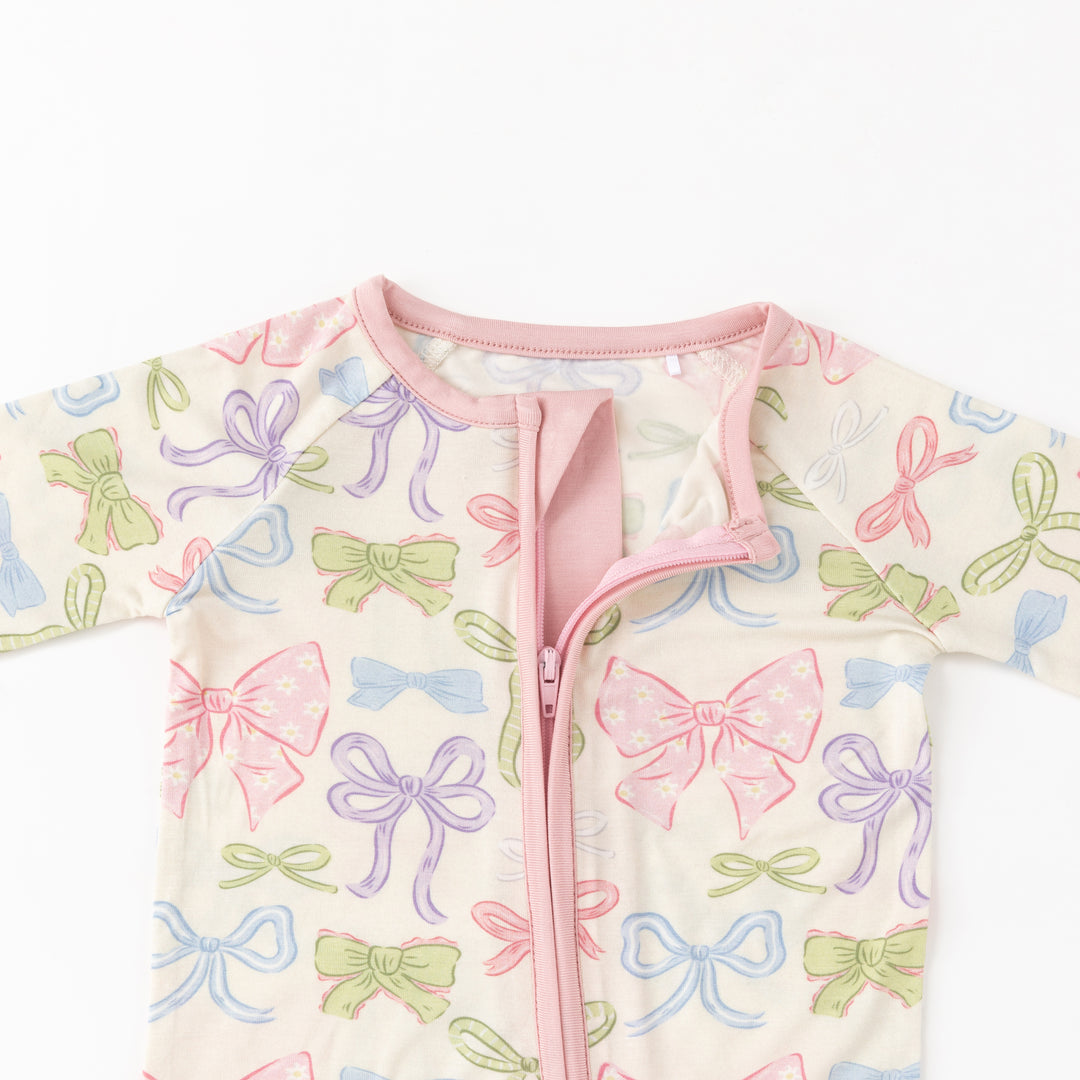 Heirloom Bows (Convertible Zip Footies)