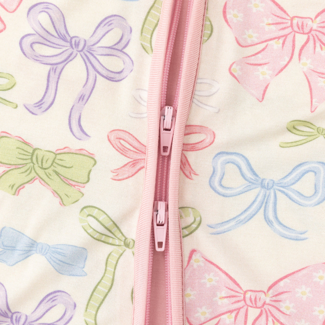 Heirloom Bows (Convertible Zip Footies)