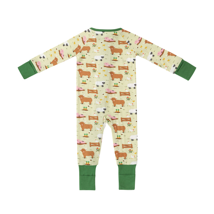 Little Moo Farm (Convertible Zip Footies)