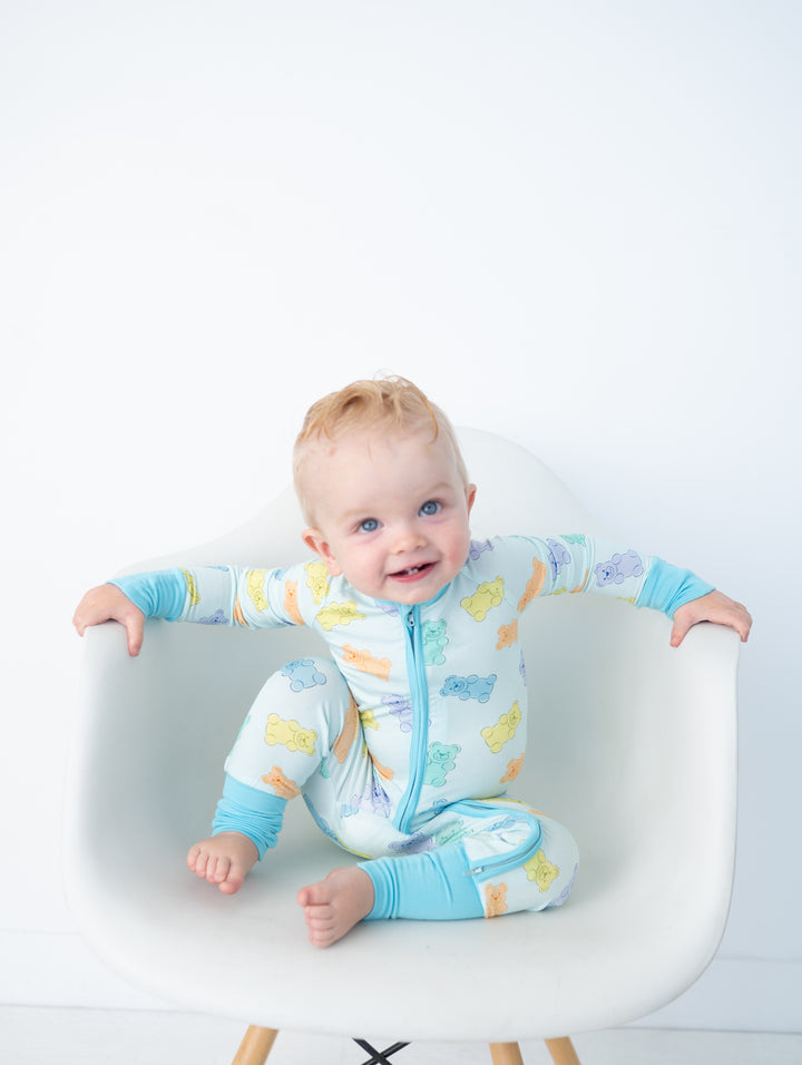 Gummy Bears (Convertible Zip Footies) - Blue