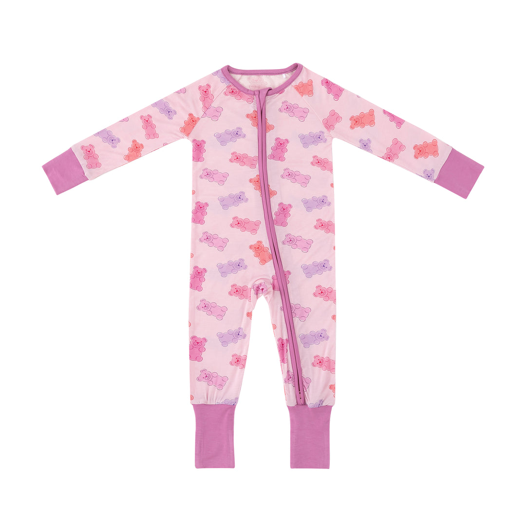 Gummy Bears (Convertible Zip Footies) - Pink
