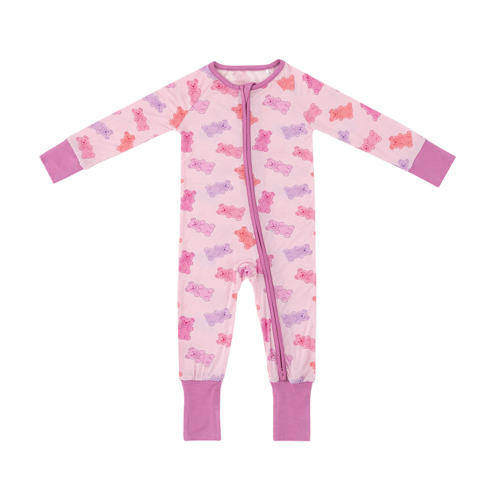 Gummy Bears (Convertible Zip Footies) - Pink