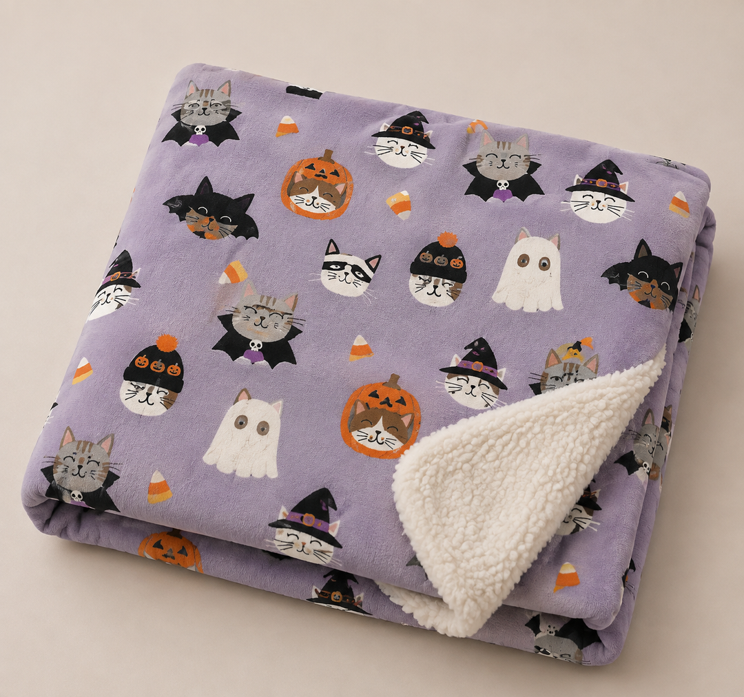 Spooky Cat Society (Dream Luxe Blanket) - Purple