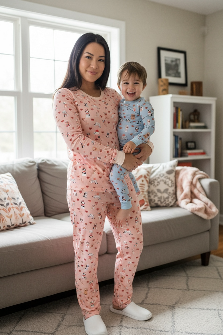 Pups & Kisses (Women's PJ) - Pink