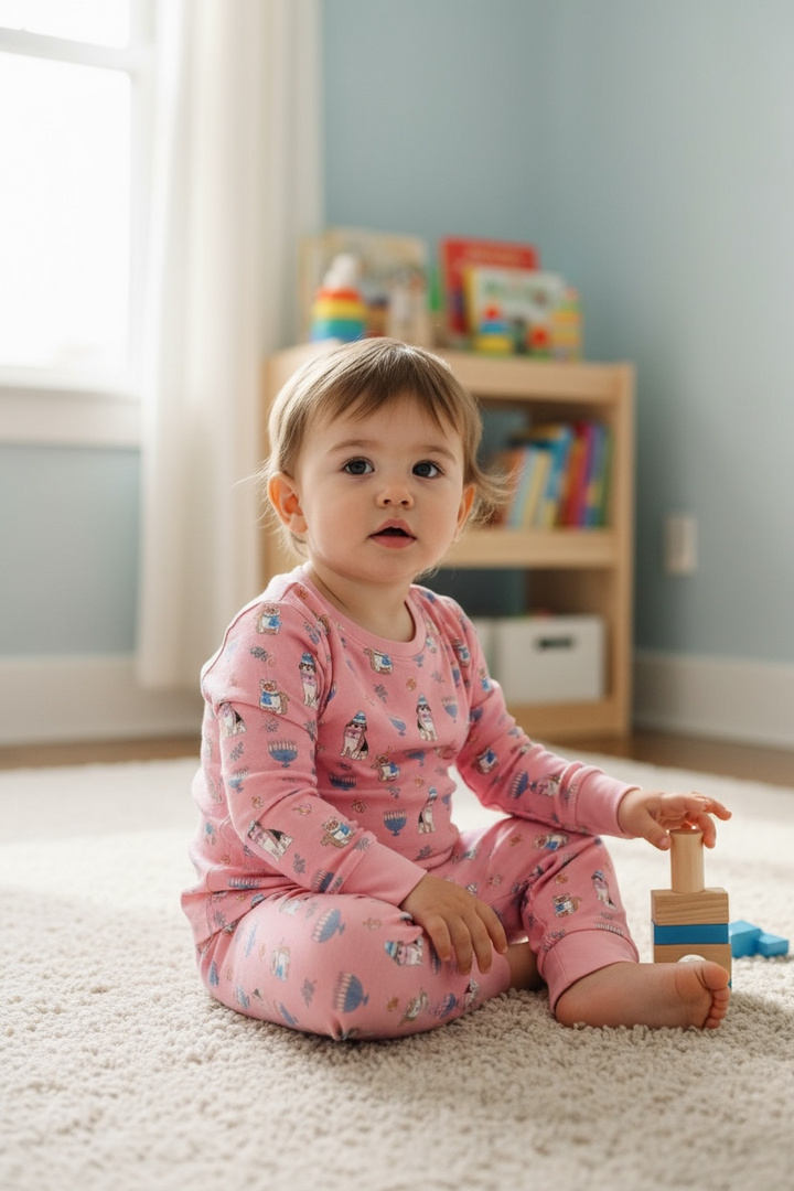 PREORDER - Hanukkah Pets (Long Sleeve PJ) - Pink
