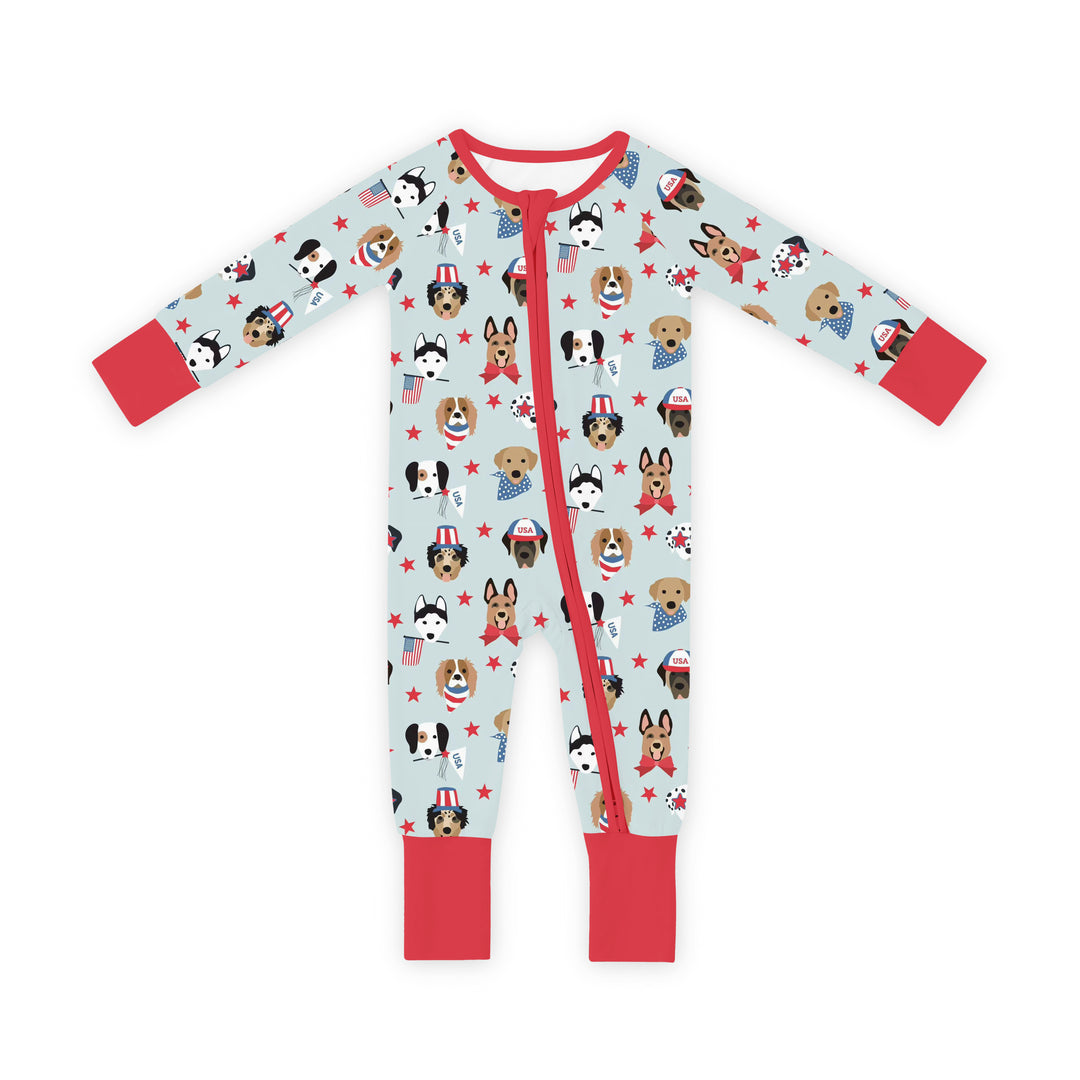 Star-Spangled Pups (Convertible Zip Footies)