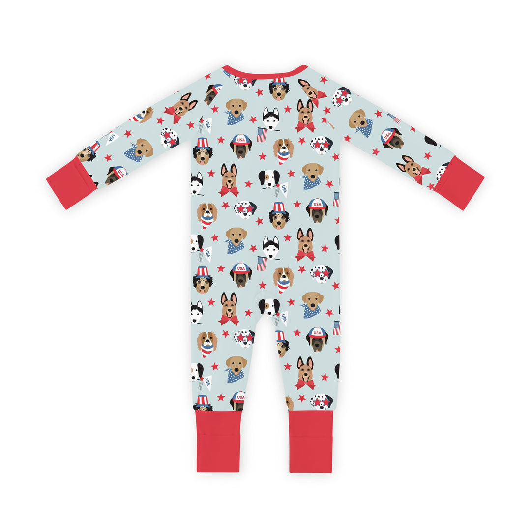 Star-Spangled Pups (Convertible Zip Footies)