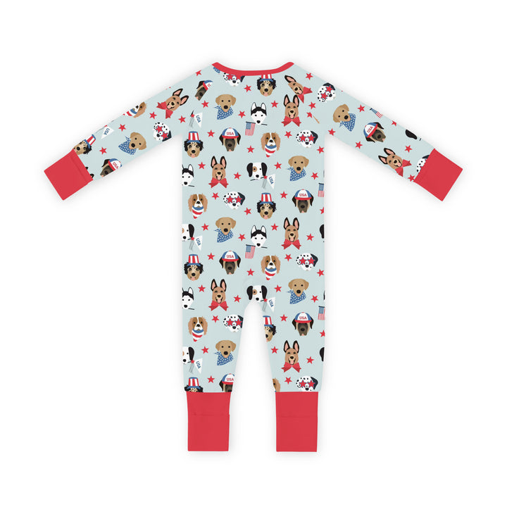 Star-Spangled Pups (Convertible Zip Footies)