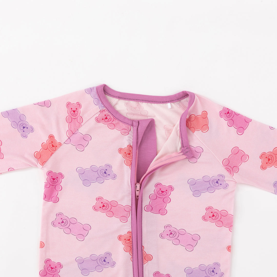 Gummy Bears (Convertible Zip Footies) - Pink