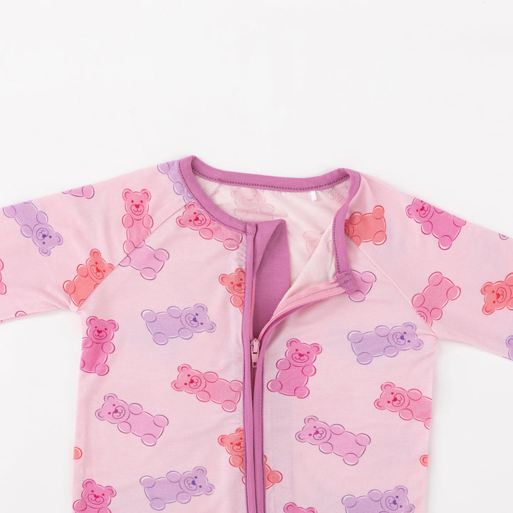Gummy Bears (Convertible Zip Footies) - Pink