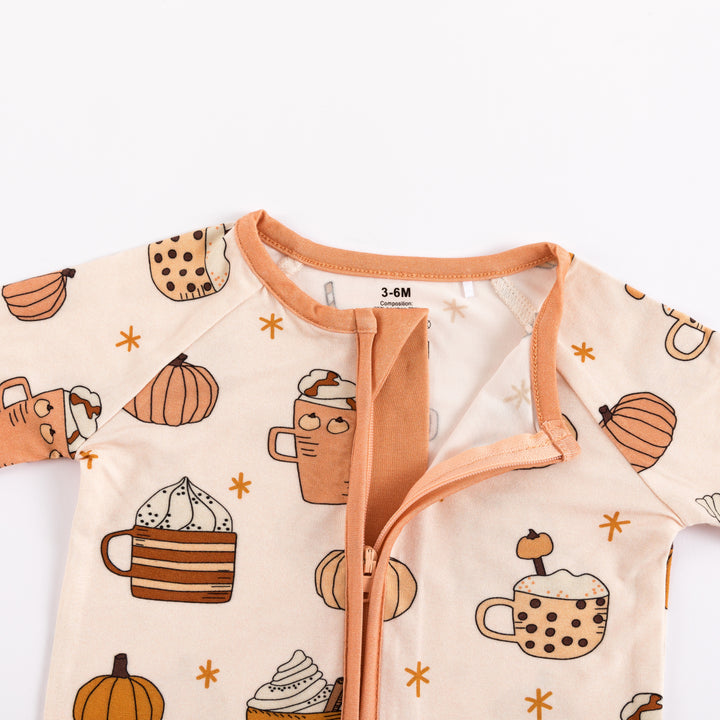 PREORDER - Pumpkin Spice (Convertible Zip Footies)