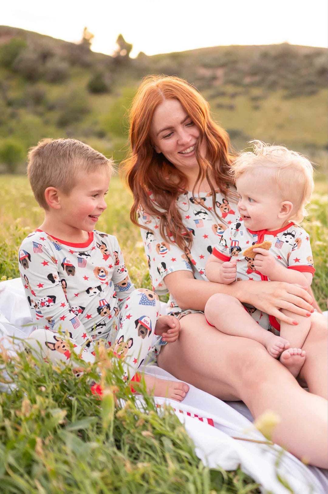 Star-Spangled Pups (Women’s Ruffle Short PJ Set)