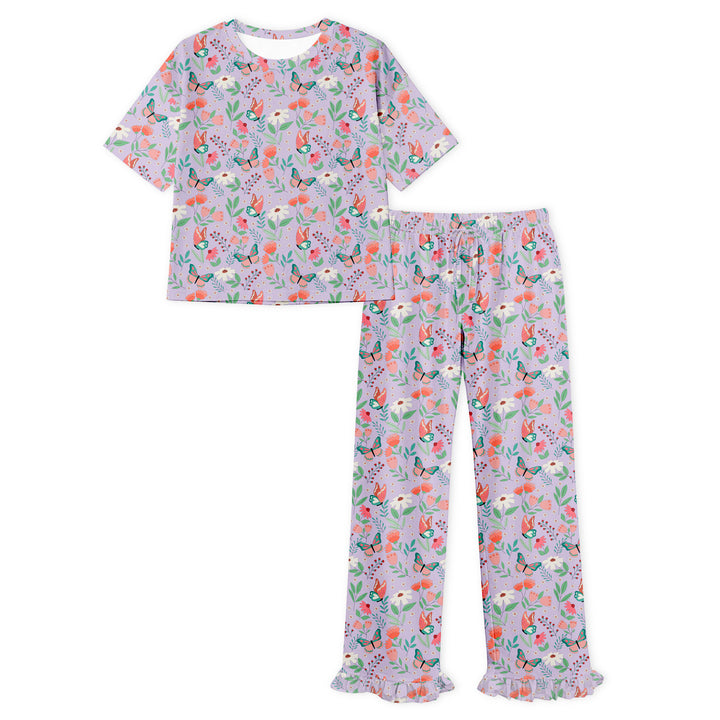 Blooming Love (Women’s Ruffle Long PJ Set)