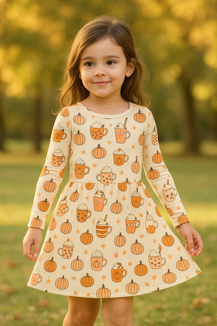 Pumpkin Spice (Twirl Dress)