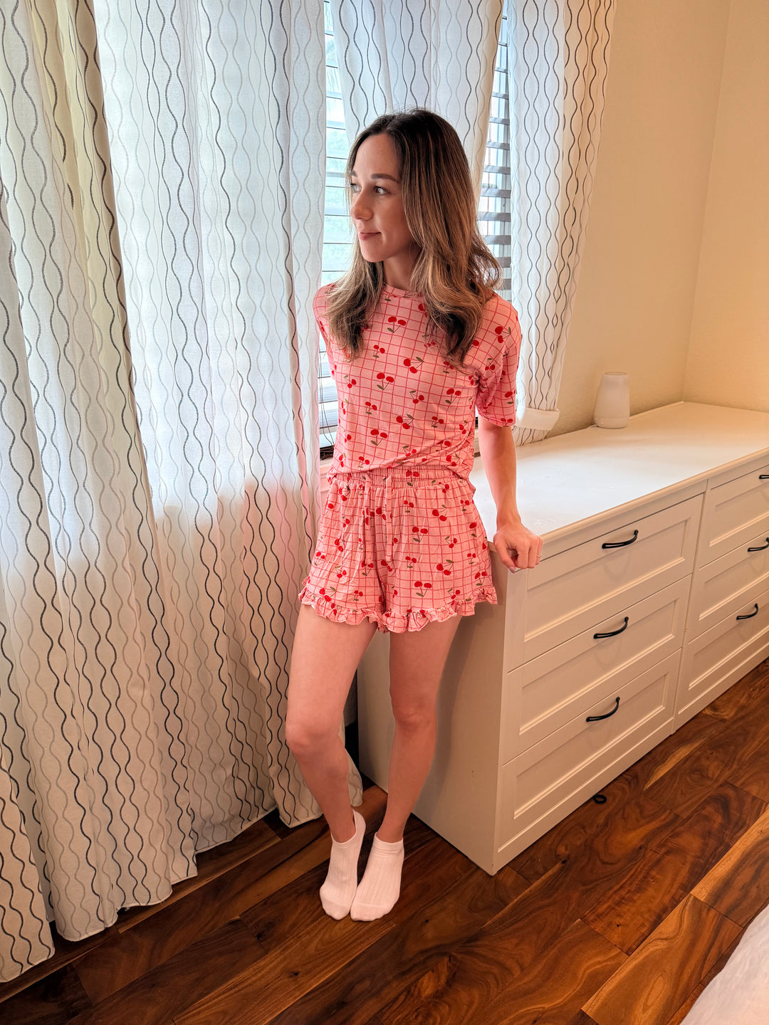Cherry Picking (Women’s Ruffle Short PJ Set)